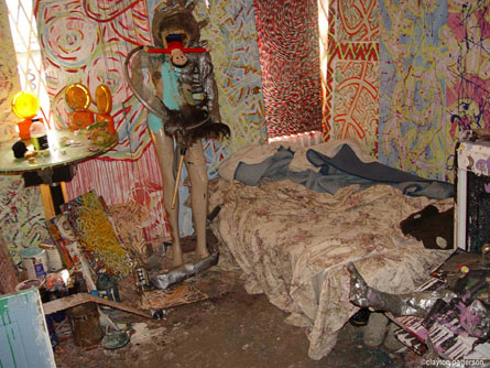 The Cave: an art squat on St. Mark's. Jim Power, the Mosaic Man, lived in this building.